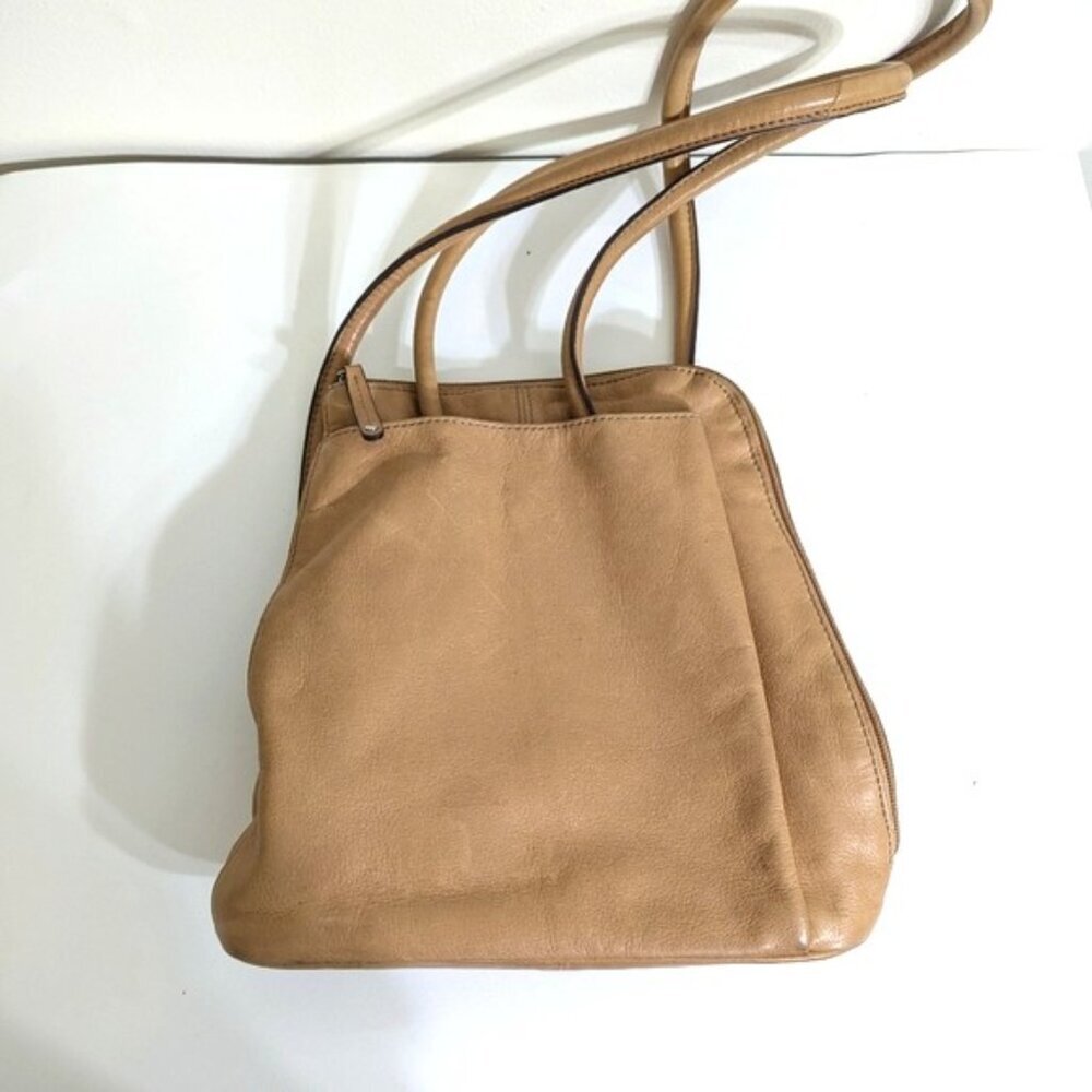 Clarks Leather Shoulder Bag/Backpack Tan Color 11" x 10" x 4"